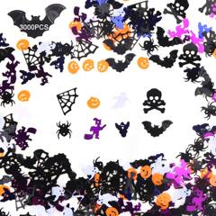 クロスボーダーハロウィン紙吹雪ゴーストコウモリクモの巣pvcスパンコールハロウィンゴーストフェスティバルパーティー装飾小道具