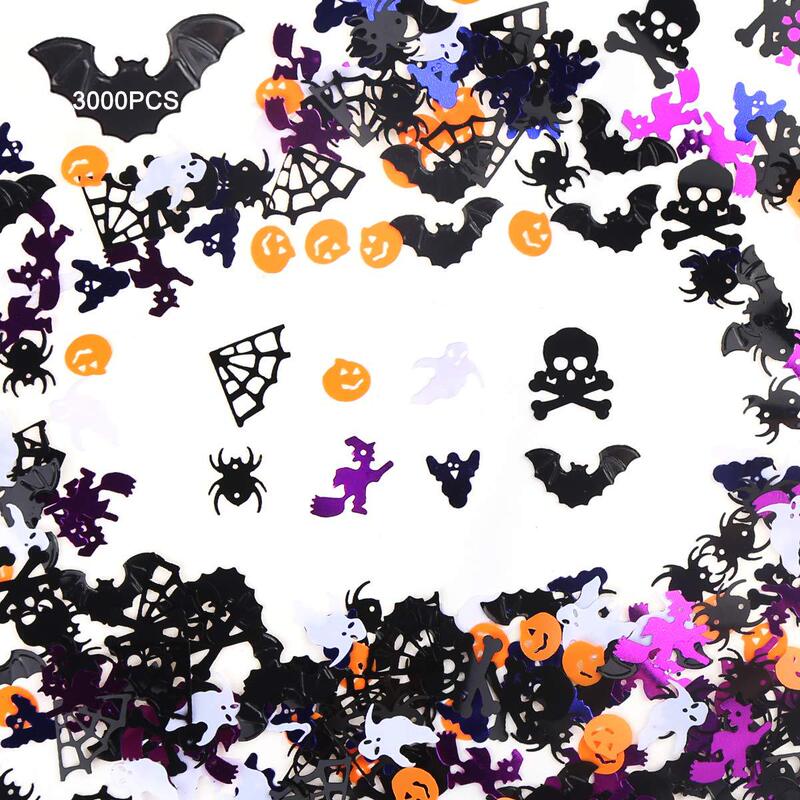 Cross-Border Halloween Confetti Ghost Bat Spider Web Pvc Sequins Halloween Party Decoration Props Cross-Border Halloween Confetti Ghost Bat Spider Web Pvc Sequins Halloween Party Decoration Props