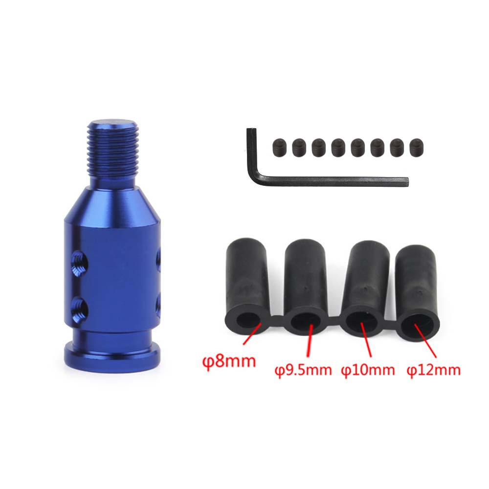 Car Gear Shift Head Thread Converter Universal Gear Lever Adapter Aluminum Alloy Fixed Dust Cover