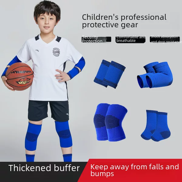 Children's Knee Pads and Elbow Pads, Men's Sports Protective Gear Set, Thin Wrist Pads and Ankle Pads, Football Basketball Running Equipment Wholesale for Women
