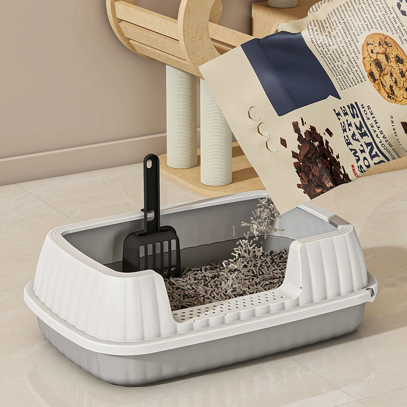 Горшок для кошек с высоким забором