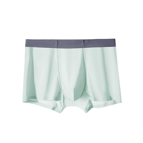 Ice silk men's underwear, antibacterial honeycomb crotch, refreshing, ultra-thin, ice-like, traceless, comfortable, large size, high-elastic men's boxer briefs