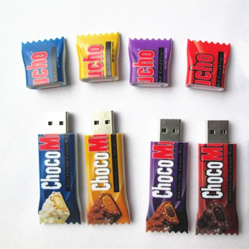Factory direct candy U disk chewing gum U disk plastic car music free design printing logo promotional gifts