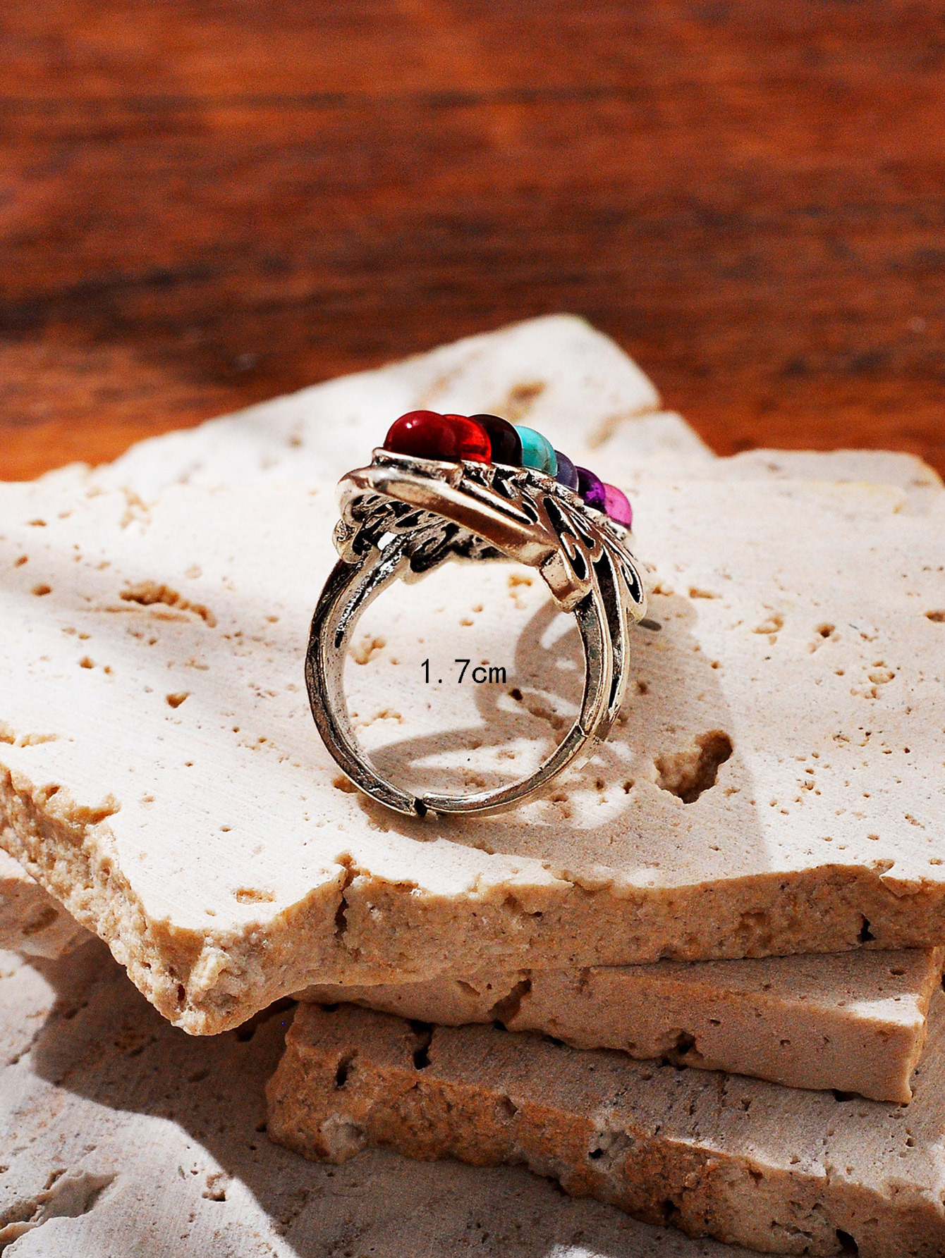 10g Weight Rings Classification 7, 8, 9 Ring Size 1 Piece Quantity Daily, Party Occasion Imitation Turquoise, Alloy Material Printing, Geometric Pattern Women's Gender Plating Design Vintage Style Style Wholesale Jewelry Vintage Style Printing Geometric Imitation Turquoise Alloy Plating Rings 11