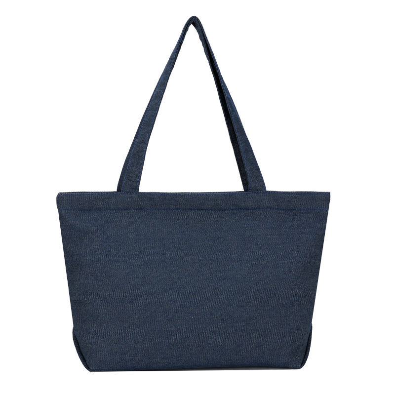 Jeans ligero, bolso de hombro único, bolso portátil simple, maleta de trabajo, bolso de mujer de gran capacidad.