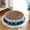 Middle Cat grabbing board compass round can replace corrugated paper plastic cat nest grabbing cat products cat toy 38cm