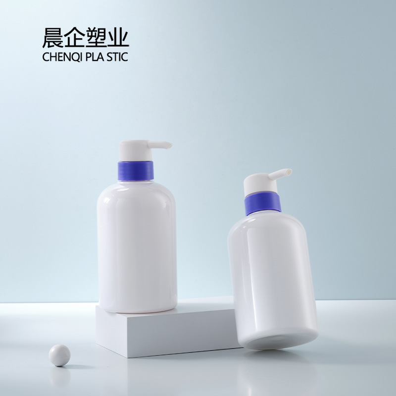 勇辉500ml塑料瓶pet白色沐浴露瓶大容量洗发水瓶洗手液按压分装瓶