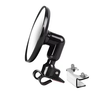 Car rearview mirror with added coach-style reversing mirror, auxiliary lens, wide-angle mirror for reducing blind spots, and adjustable angle