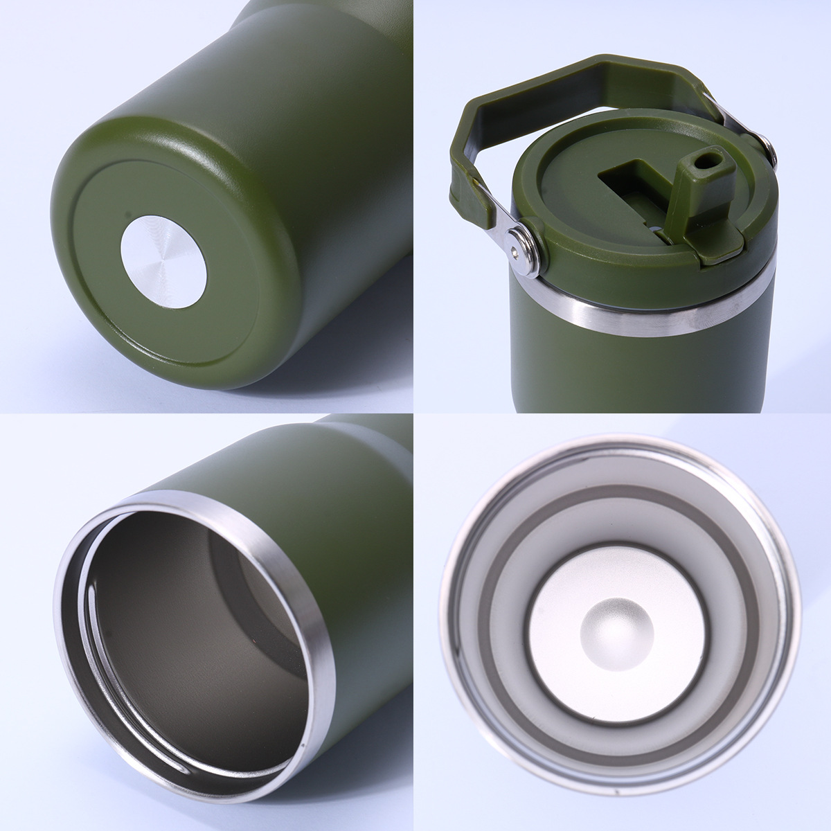 Transfronterizo 30oz taza de automóvil portátil de gran capacidad de acero inoxidable espesado taza de aislamiento de vacío de doble capa de taza de agua de paja
