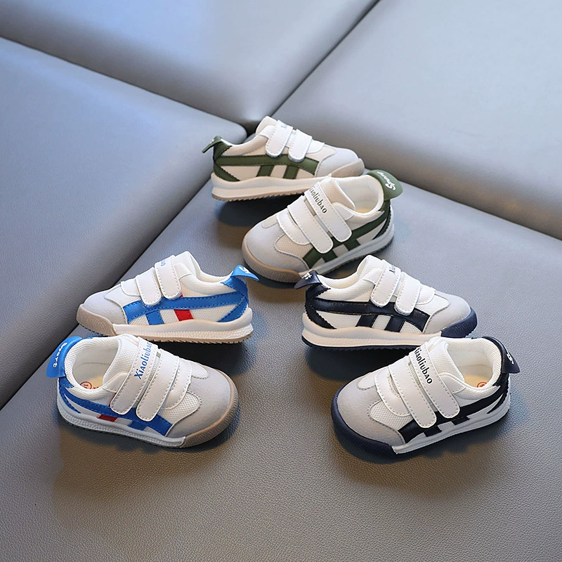 Xiaoliubao/2024, осенняя обувь для малышей 1–2 лет, функциональная нескользящая обувь для мальчиков, обувь Форреста Гампа, белые туфли с мягкой подошвой для девочек