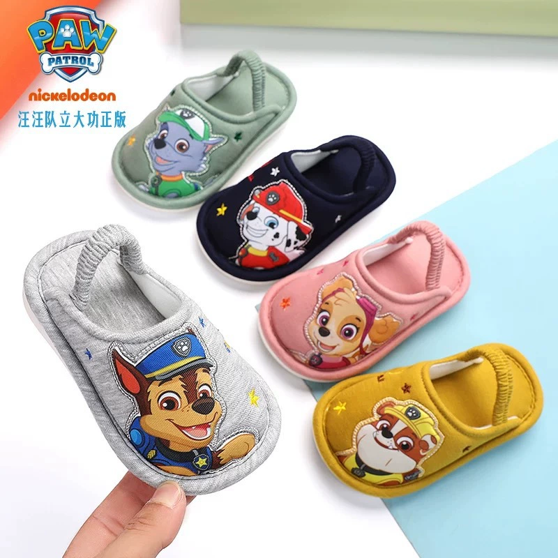 Wang Team осенне-зимние детские хлопковые тапочки, детские тапочки для мальчиков От 1 до 3 лет 2 Нескользящие Детские льняные шерстяные тапочки с мягкой подошвой