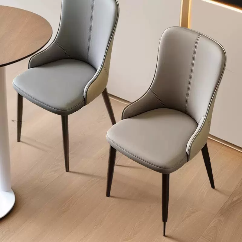 意式轻奢餐椅家用现代休闲靠背椅商用加厚酒店软包餐厅椅商用酒店