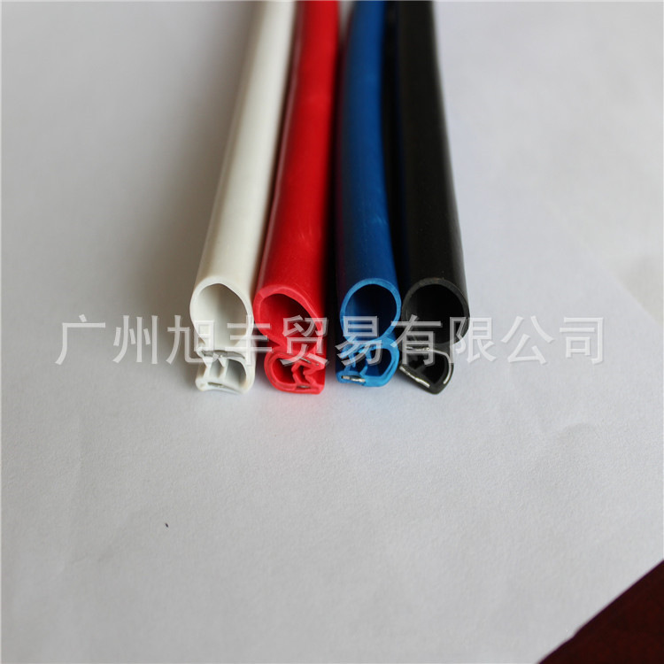 汽车车门防撞密封条 pvc彩色装饰密封条 U型钢带复合护边密封胶条