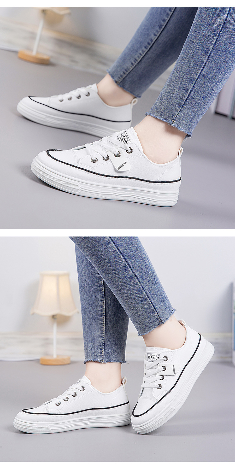 Women's Casual Solid Color Round Toe Skate Shoes display picture 3