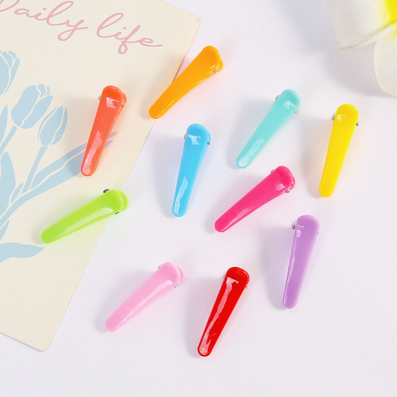 Candy Color Seamless Hairpin Korean Style Hair Accessories Colorfulful Plastic Duckbill Clip Cute Small Clip Side Hairpin Hair Accessories for Women Candy Color Seamless Hairpin Korean Style Hair Accessories Colorfulful Plastic Duckbill Clip Cute Small Clip Side Hairpin Hair Accessories for Women
