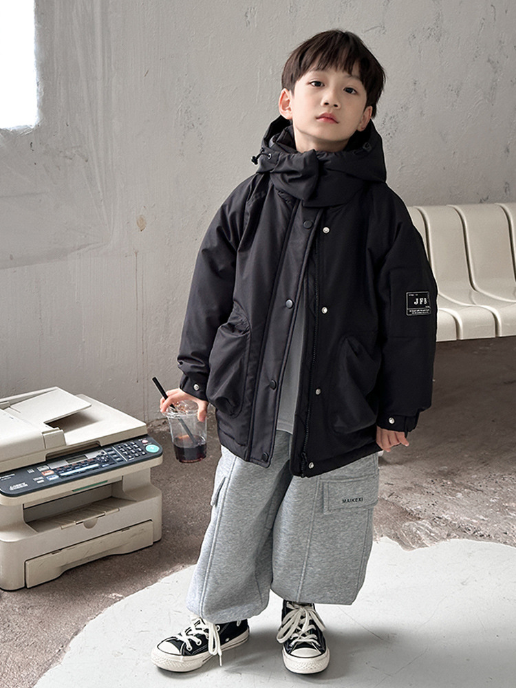 McCarthy ropa infantil chaqueta de pluma para niños invierno 2025 nuevo niño otoño invierno grueso chaqueta de invierno con capuzas cálidas