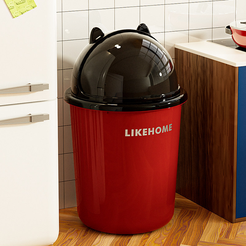 Flip-top trash can for home use in living room, bathroom, kitchen, bedroom, large-capacity covered wastebasket, exquisite sanitary bin Flip-top trash can for home use in living room, bathroom, kitchen, bedroom, large-capacity covered wastebasket, exquisite sanitary bin