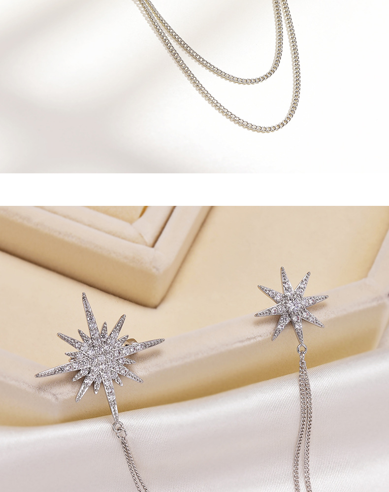 14g Weight Brooches Classification Date, Tea Party Occasion Alloy Material Star Pattern Women's Gender Simple Style, Shiny Style Simple Style Shiny Pin Star Alloy Women's Brooches 6