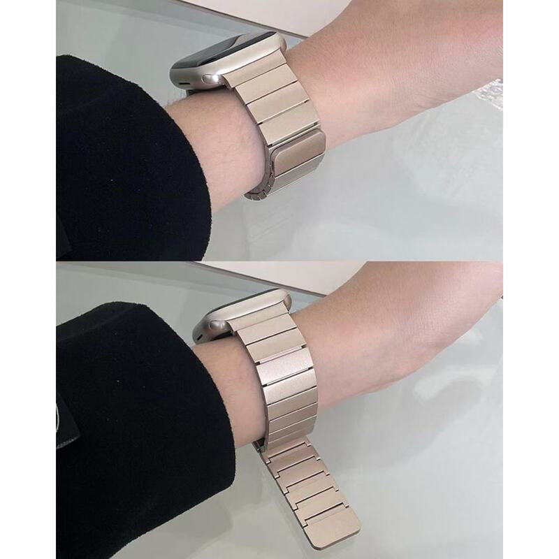 Suitable for applewatch8 Stainless Steel Magnetic Strap s10 Apple Watch iwatchs9 Generation SE for Men and Women