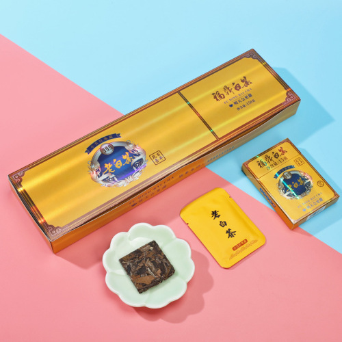 Fuding White Tea Old White Tea Biscuit Tea (Small Square Strips) Cigarette Box Packaging, 100g per Pack Live Stream E-commerce Tea