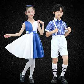 六一儿童合唱演出服小学生男女童诗歌朗诵演讲比赛蓬蓬纱裙礼服