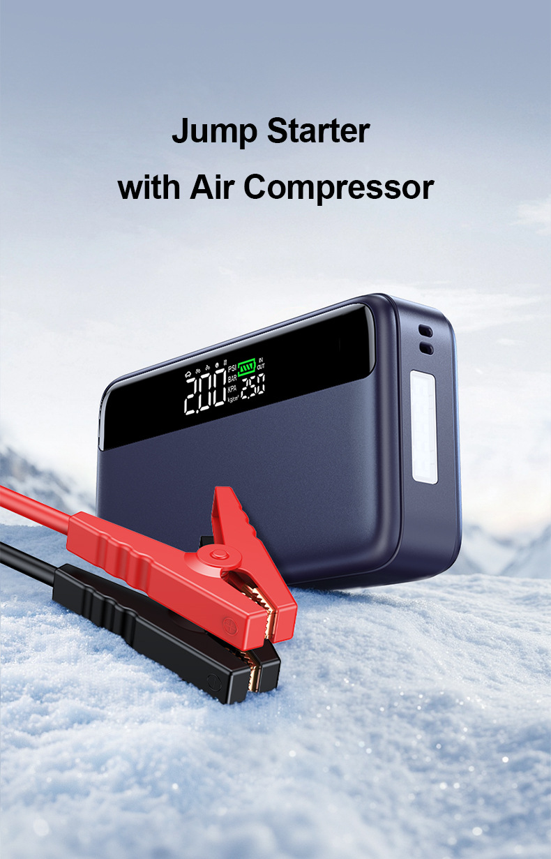【N33】Cross-Border Car Emergency Starting Power Supply, Air Pump, Integrated Power Supply, Multi-Functional Portable Battery Ignition