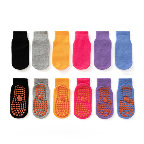 Trampoline socks for all seasons, children's long floor socks, early education adult yoga socks, non-slip glue socks wholesale