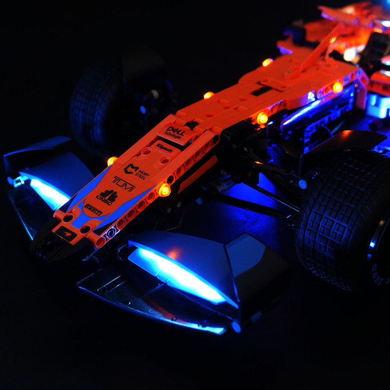 Lighting mosaic DIY compatible Lego 42141 technology machinery group McLaren F1 racing luxury remote control lighting