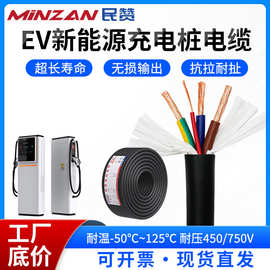 EVVR新能源电动汽车充电枪电缆线3/4/5/6/7芯交流高压充电桩线缆