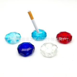 跨境热销水晶玻璃八角灭烟器迷你便携式烟灰缸灭烟柱灭火塞熄灭器