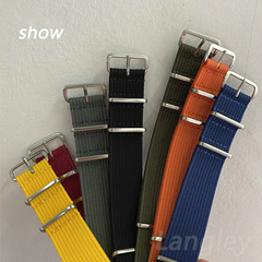 跨境熱賣NATO尼龍手錶帶 一條過 適配精工5號水鬼手錶帶 20mm22mm
