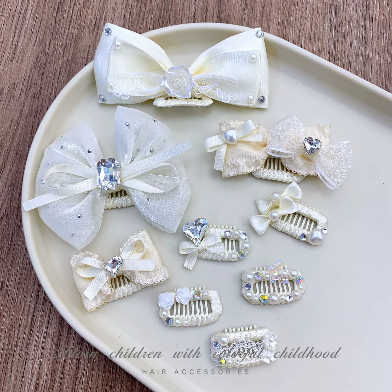 Симпатичные сломанные волосы домашние животные BBBcops Бежевый блестящий бриллиант для волос домашних животных