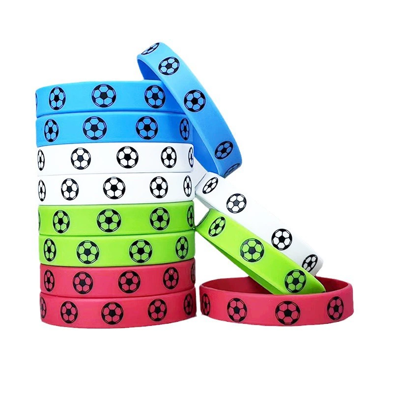 Football silicone commemorative bracelet