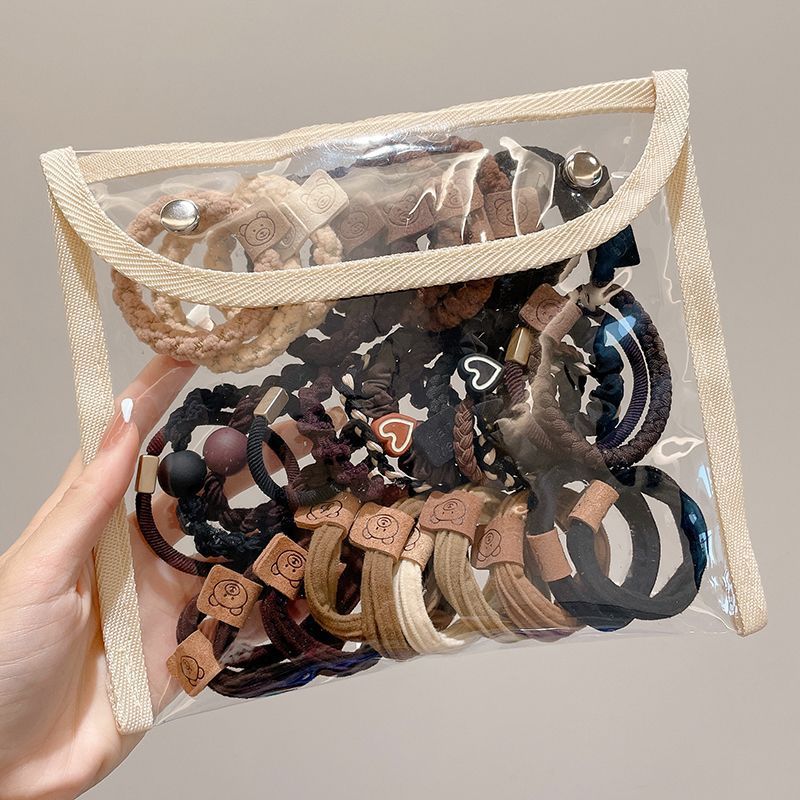 Lazo para el cabello de cola de caballo alto, goma de otoño e invierno simple, cuerda para la cabeza duradera de alta elasticidad, cuerda para el cabello para mujer, cuerda para el cabello, anillo para la cabeza de oso, accesorios para el cabello