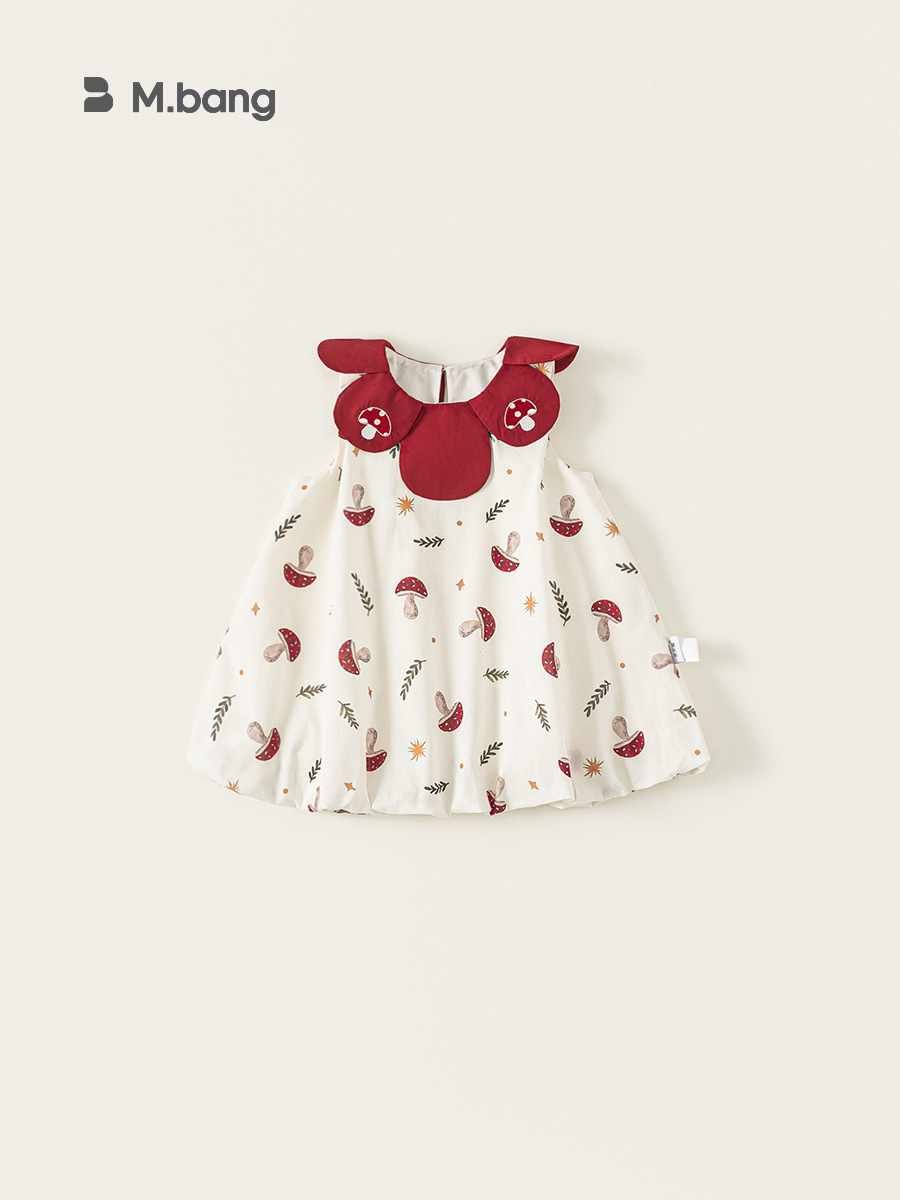 Youbao ropa para niños verano nuevo estilo falda de niña dulce cuello de pétalo bordado falda de botones florales vestido sin mangas de niña