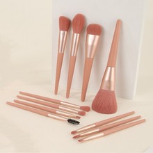 11支樱花粉色化妆刷套装 超柔软大号散粉刷腮红刷全套美妆工具套