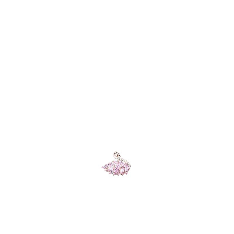 Fashionable swan with zircon