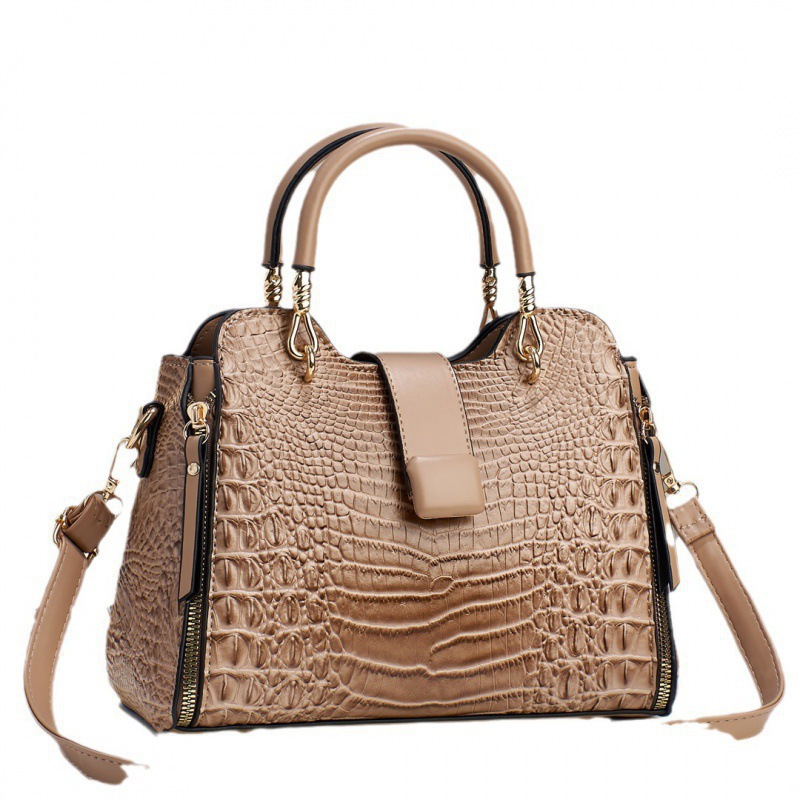 Bolso de mujer transfronterizo 2025 nuevo cocodrilo bolso de mano de gran capacidad de mediana edad bolso de hombro