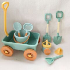 高品質の爆発金は韓国の子供のビーチのおもちゃの車のセットのバケツのシャベルの水遊びの砂を掘る道具です。