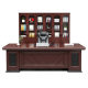 Boss Desk and Chair Combination, a Complete Set of Chinese-Style Executive Desk, Single President Desk, Office Manager Desk, Supervisor Desk