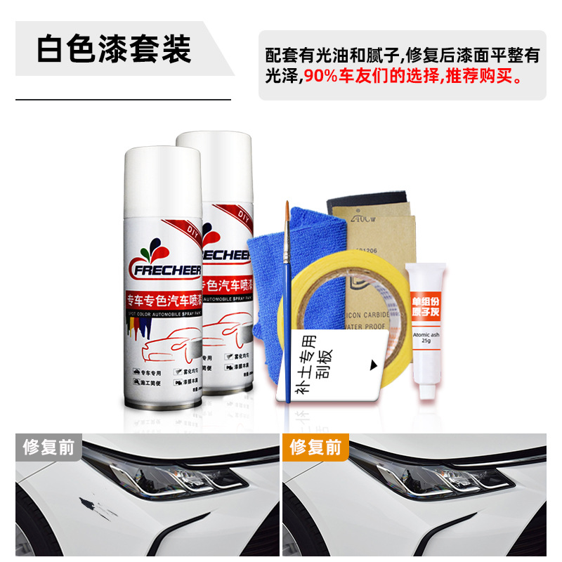Peihui – repair paint - white-exclusive-repair-kit-note-car-model