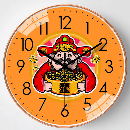 【12英寸30cm】钟表挂钟客厅创意简约国风时钟家用静音免打孔挂表