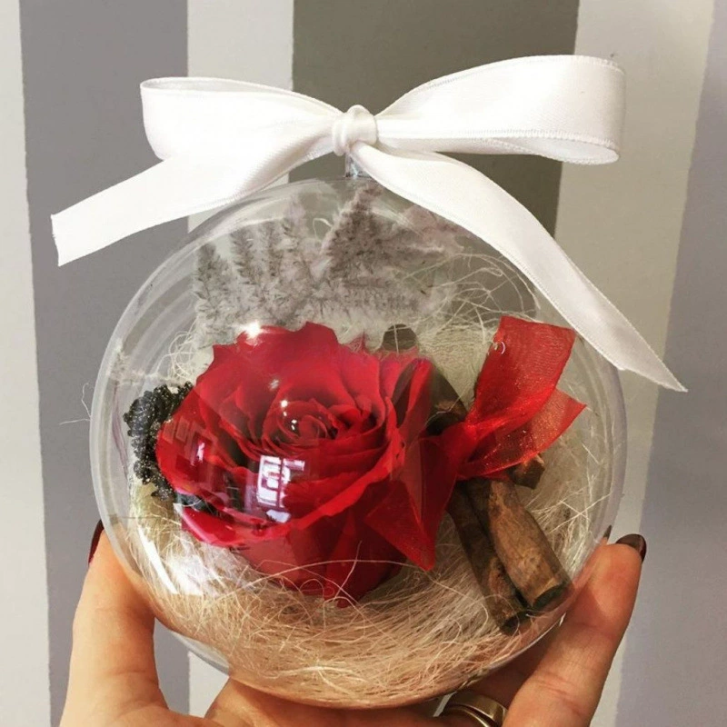 Высокопрозрачный акриловый шар, полый шар, рождественский шар, праздничные принадлежности, декоративный подвесной шар, пластиковый шар, прозрачный шар