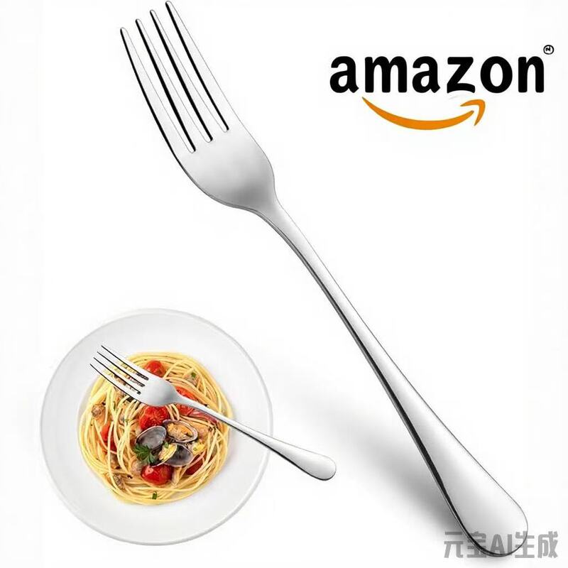 16 Pieces Silver Dinner Fork Set, Food Grade Stainless Steel Silverware Fork, Cutlery Fork