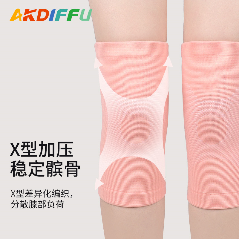 Nuevo rodilla deportiva transfronteriza cuatro lados elástica rodilla de nylon de punto cuerda de salto de rótula protector deportivo de baloncesto de fútbol