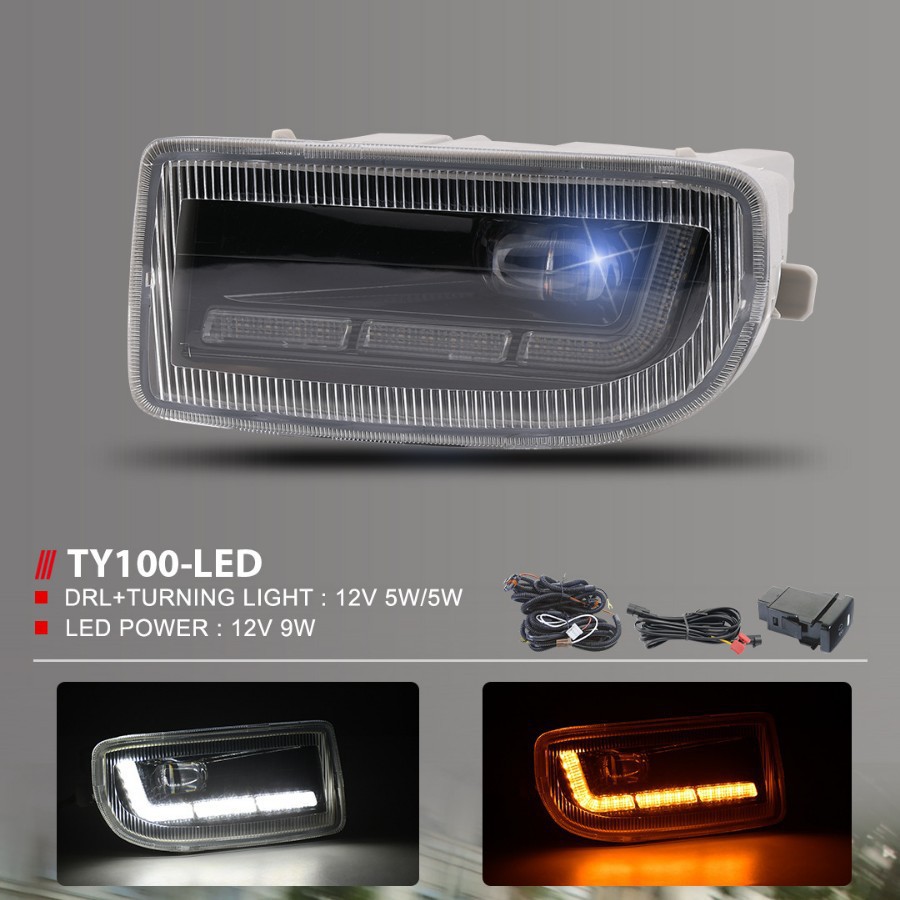 Aplicable a TOYOTA LAND CRUISER FJ100 1998 - 2007 (4700) LAND COOL LUZE Lámpara de niebla total