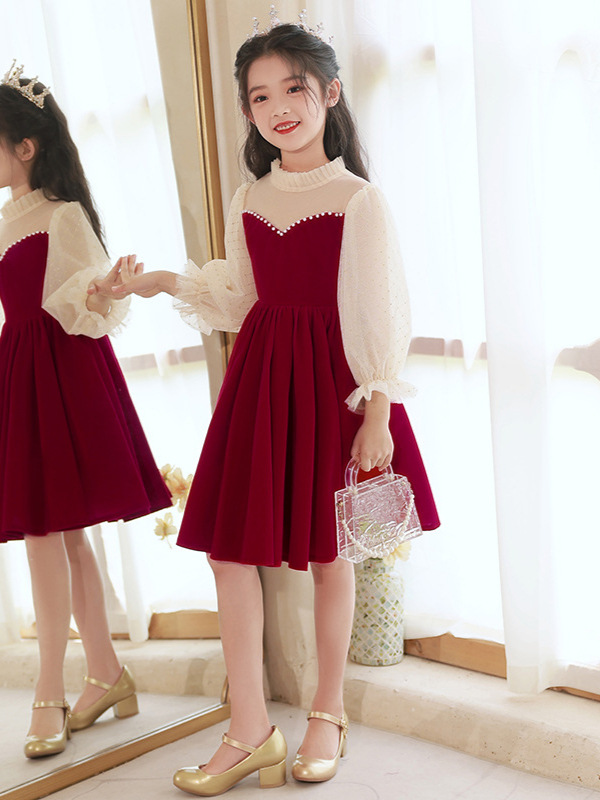 Nuevo estilo chino de Año Nuevo vestido de Año Nuevo vestido de niños vestido de cumpleaños vestido de princesa