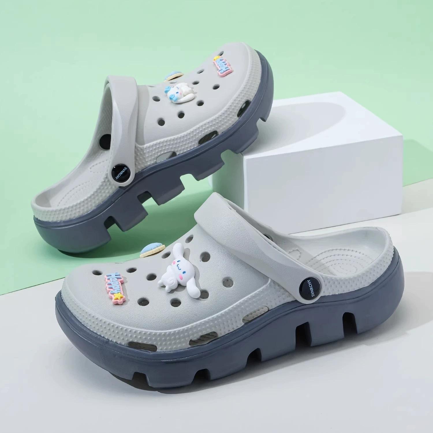 Сабо в стиле Crocs, повседневная дышащая пляжная обувь, летние сандалии, для улицы, любимые, закрытый носок