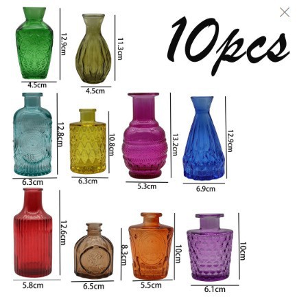 Juego de jarrones pequeños populares de Amazon, jarrones de estilo europeo para arreglos florales, decoración de alta gama para sala de estar y cocina