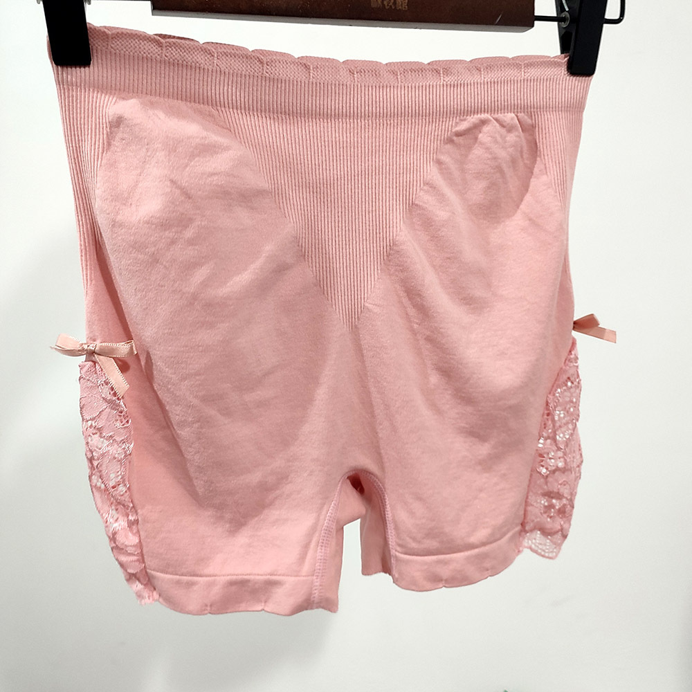 粉色安全裤带侧边蕾丝